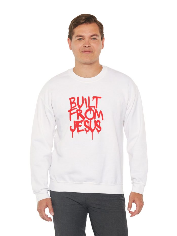 WHITE CREWNECK BUILT FOR JESUS